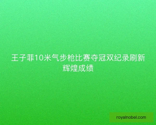 王子菲10米气步枪比赛夺冠双纪录刷新辉煌成绩